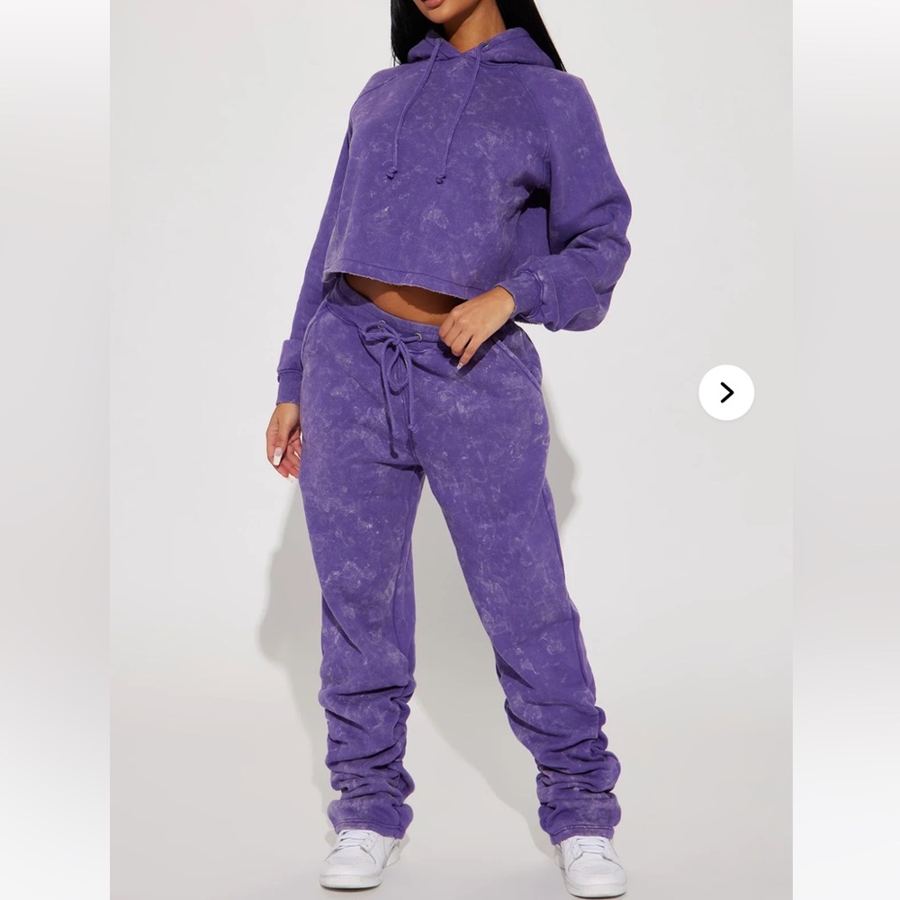 My Time Mineral Wash Jogger Set - Purple